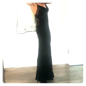 Ghost crushed silk long backless dress